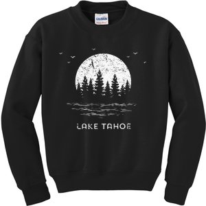 Lake Tahoe Californianevada Mountain Resort Moon Trees Kids Sweatshirt