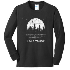 Lake Tahoe Californianevada Mountain Resort Moon Trees Kids Long Sleeve Shirt