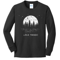 Lake Tahoe Californianevada Mountain Resort Moon Trees Kids Long Sleeve Shirt