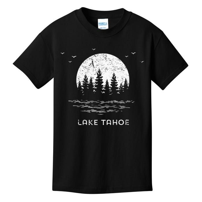 Lake Tahoe Californianevada Mountain Resort Moon Trees Kids T-Shirt