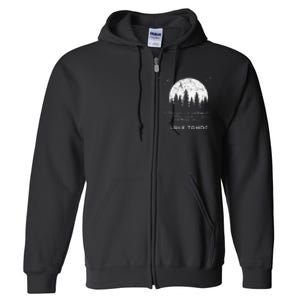 Lake Tahoe Californianevada Mountain Resort Moon Trees Full Zip Hoodie