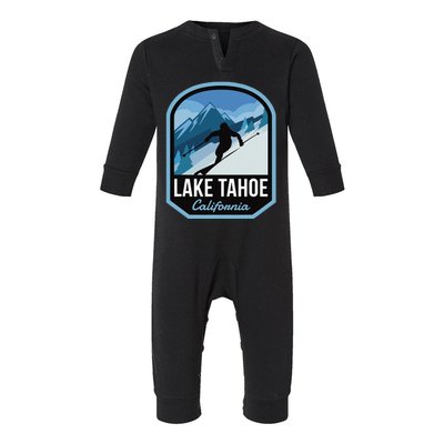 Lake Tahoe California Ski Mountain Infant Fleece One Piece