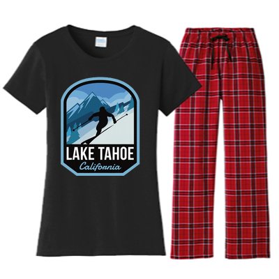 Lake Tahoe California Ski Mountain Women's Flannel Pajama Set