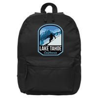 Lake Tahoe California Ski Mountain 16 in Basic Backpack