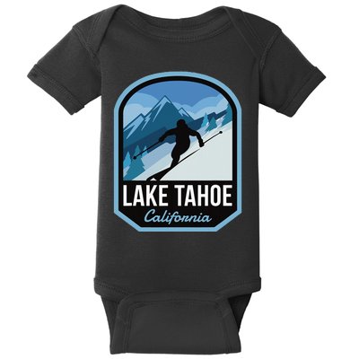 Lake Tahoe California Ski Mountain Baby Bodysuit