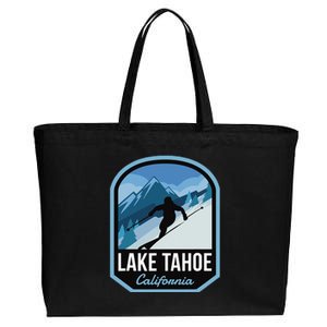 Lake Tahoe California Ski Mountain Cotton Canvas Jumbo Tote