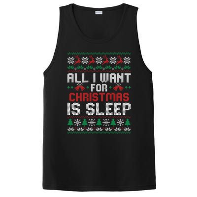 Lazy Tired Christmas I Want For Christmas Is Sleep Gift PosiCharge Competitor Tank