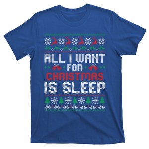 Lazy Tired Christmas I Want For Christmas Is Sleep Gift T-Shirt