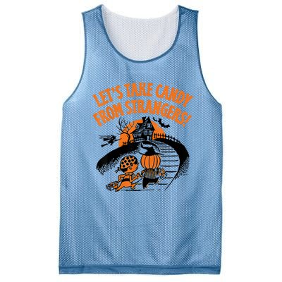 LetS Take Candy From Strangers Funny Halloween Mesh Reversible Basketball Jersey Tank