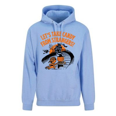 LetS Take Candy From Strangers Funny Halloween Unisex Surf Hoodie