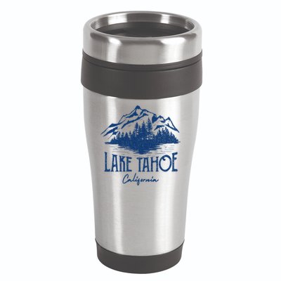Lake Tahoe California Retro Mountain Vintage Gift 16oz Travel Tumbler