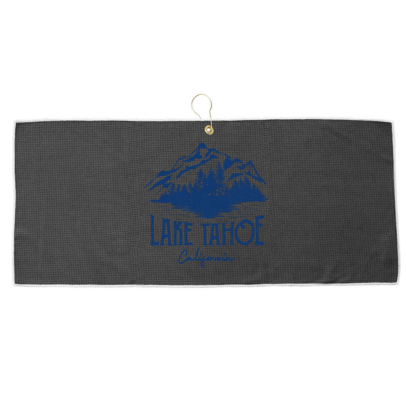 Lake Tahoe California Retro Mountain Vintage Gift Large Microfiber Waffle Golf Towel