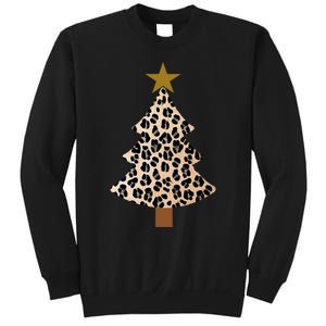 Leopard Tree Christmas Animal Lovers Xmas Sweatshirt