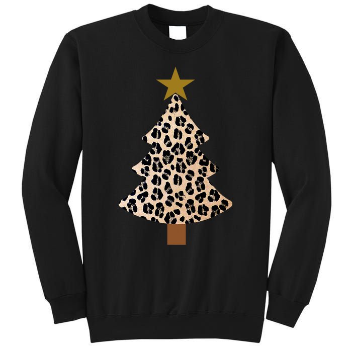 Leopard Tree Christmas Animal Lovers Xmas Sweatshirt