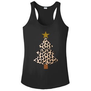 Leopard Tree Christmas Animal Lovers Xmas Ladies PosiCharge Competitor Racerback Tank