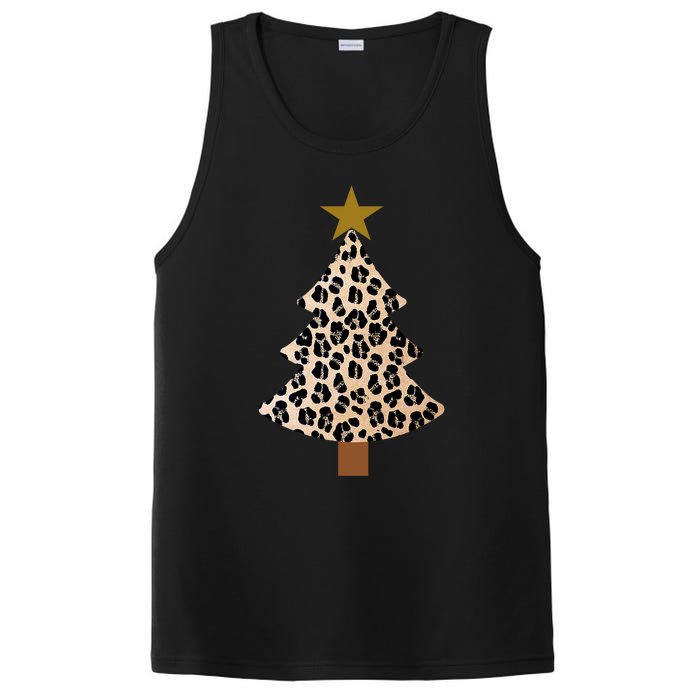 Leopard Tree Christmas Animal Lovers Xmas PosiCharge Competitor Tank