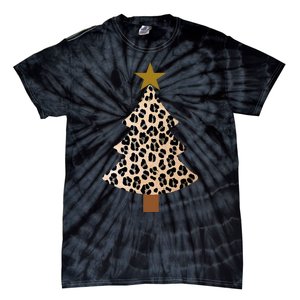 Leopard Tree Christmas Animal Lovers Xmas Tie-Dye T-Shirt