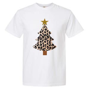 Leopard Tree Christmas Animal Lovers Xmas Garment-Dyed Heavyweight T-Shirt