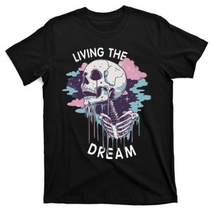 Living The Dream Spooky Skeleton Vibes Halloween T-Shirt