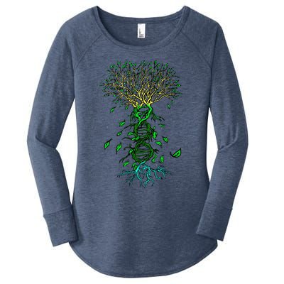 Life Tree DNA Earth Day Cool Nature Lover Environmentalist Women's Perfect Tri Tunic Long Sleeve Shirt