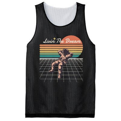 Livin The Dream Astronaut In Space Mesh Reversible Basketball Jersey Tank