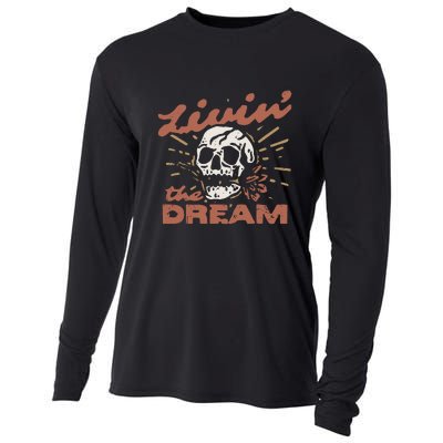 Livin The Dream Skull Cooling Performance Long Sleeve Crew