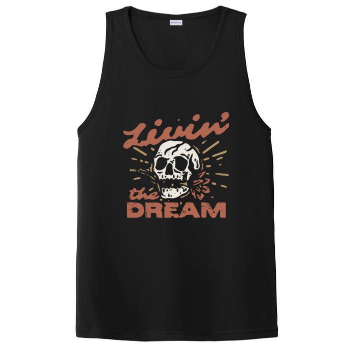 Livin The Dream Skull PosiCharge Competitor Tank