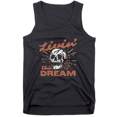 Livin The Dream Skull Tank Top