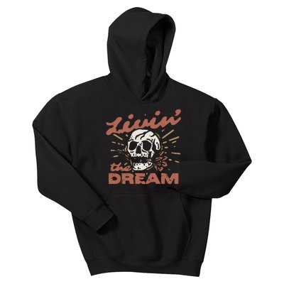 Livin The Dream Skull Kids Hoodie