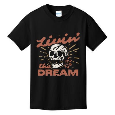 Livin The Dream Skull Kids T-Shirt