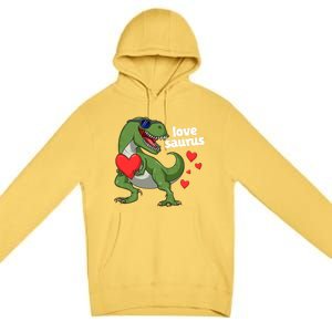 Lovesaurus Trex Dino Valentines Day Dinosaur Gift Premium Pullover Hoodie