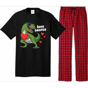 Lovesaurus Trex Dino Valentines Day Dinosaur Gift Pajama Set