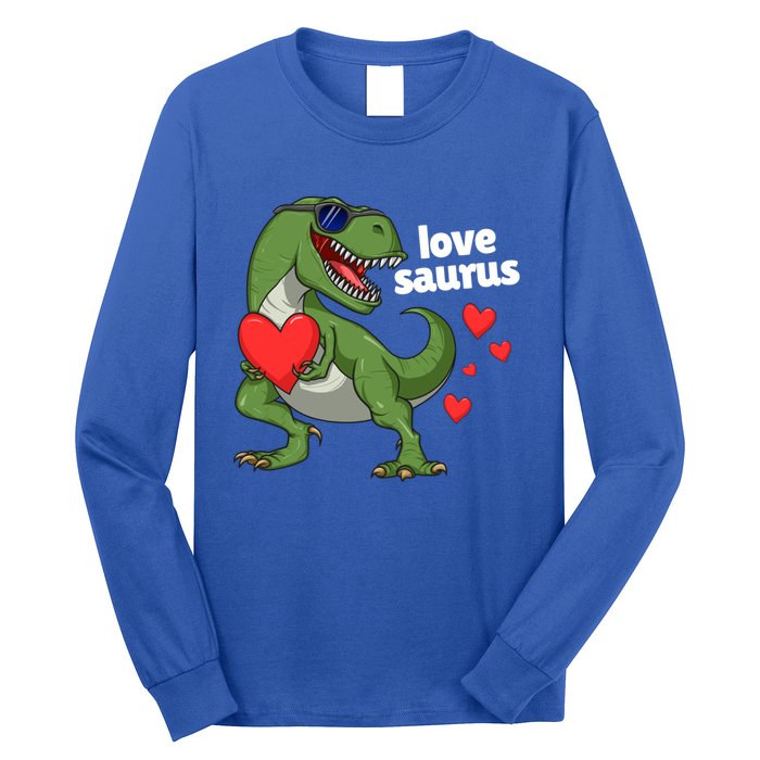 Lovesaurus Trex Dino Valentines Day Dinosaur Gift Long Sleeve Shirt