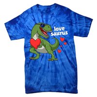 Lovesaurus Trex Dino Valentines Day Dinosaur Gift Tie-Dye T-Shirt