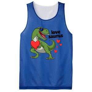 Lovesaurus Trex Dino Valentines Day Dinosaur Gift Mesh Reversible Basketball Jersey Tank