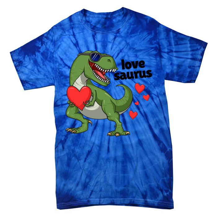 Lovesaurus Trex Dino Valentines Day Dinosaur Gift Tie-Dye T-Shirt