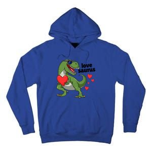 Lovesaurus Trex Dino Valentines Day Dinosaur Gift Tall Hoodie