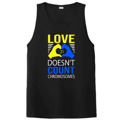 Love T21 Doesn't Count Chromosomes Down Syndrome Awareness PosiCharge Competitor Tank