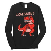 Lovesaurus Trex Dinosaur Heart Cute Valentines Day Boy Gift Long Sleeve Shirt