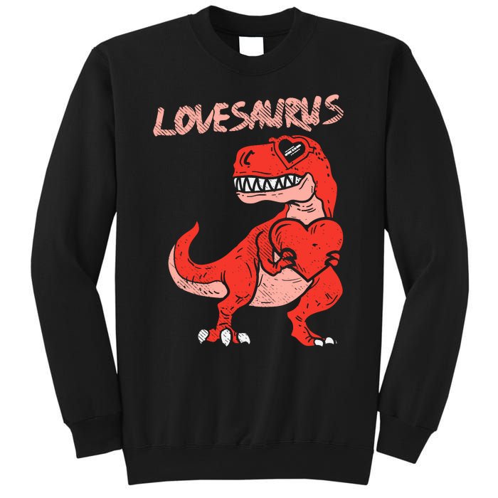 Lovesaurus Trex Dinosaur Heart Cute Valentines Day Boy Gift Sweatshirt