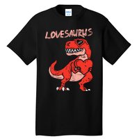 Lovesaurus Trex Dinosaur Heart Cute Valentines Day Boy Gift Tall T-Shirt