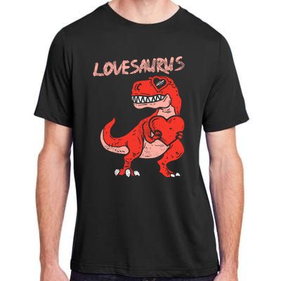 Lovesaurus Trex Dinosaur Heart Cute Valentines Day Boy Gift Adult ChromaSoft Performance T-Shirt