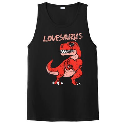 Lovesaurus Trex Dinosaur Heart Cute Valentines Day Boy Gift PosiCharge Competitor Tank