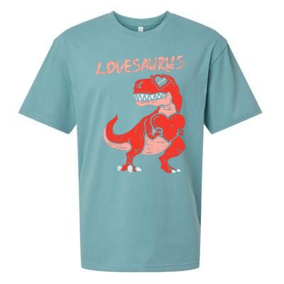 Lovesaurus Trex Dinosaur Heart Cute Valentines Day Boy Gift Sueded Cloud Jersey T-Shirt