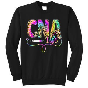 Leopard Tie Dye Cna Life Nurse Squad Nurse Sweatshirt