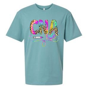 Leopard Tie Dye Cna Life Nurse Squad Nurse Sueded Cloud Jersey T-Shirt