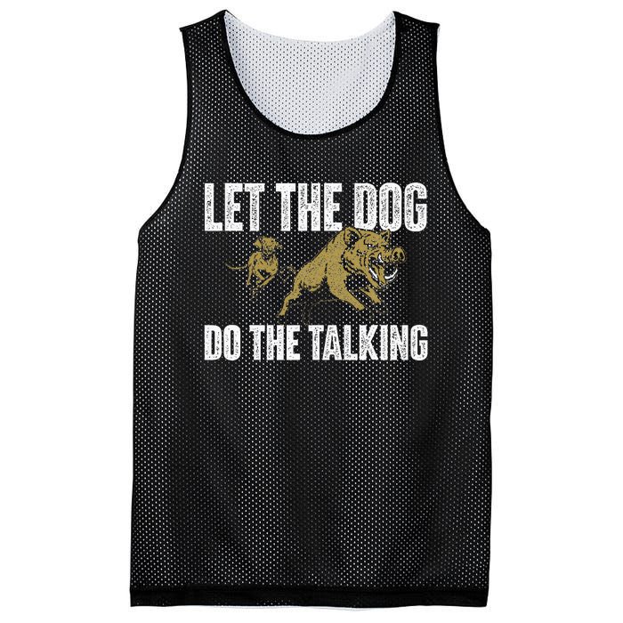 Let The Dog Do The Talking Boar Hunting Wild Hog Hunter Mesh Reversible Basketball Jersey Tank