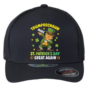 Leprechaun Trump Dabbing Make St PatrickS Day Great Again Flexfit Unipanel Trucker Cap