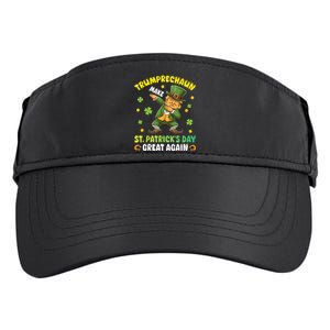 Leprechaun Trump Dabbing Make St PatrickS Day Great Again Adult Drive Performance Visor