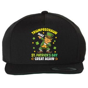 Leprechaun Trump Dabbing Make St PatrickS Day Great Again Wool Snapback Cap